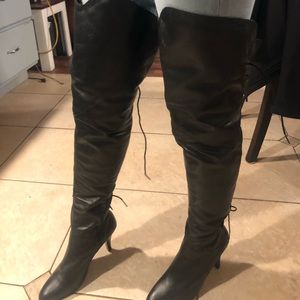 Poppies over the knee boots